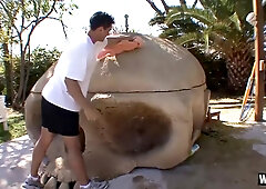 Madison Scott Sucks Cock In The Hot Tub