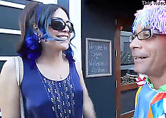 Gaping bootie of a shemale in activity