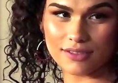 Bartender hammers Tgirls juicy ass