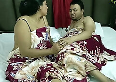 Asian housewife reconnects with her husband in the quiet hours after midnight with soft touches and deep breathless kisses