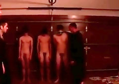 College guy sucks cock as then hit his face