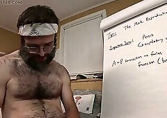 Anatomy lesson video turns into an accidental demonstration of male orgasm