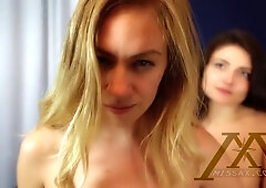 Amateur Blonde Teens 18+ Cock Sharing Threesome Fuck