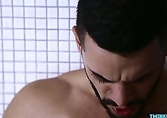 Big dick twink rimjob with cumshot