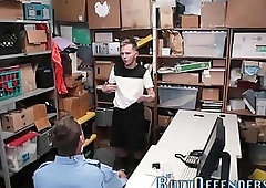 Teen thief in threesome