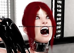 Redhead Mamma Captured with Liquid Latex S&M