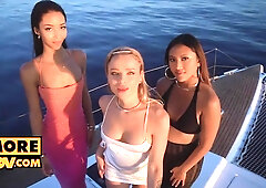 Alexa Flexy, Lia Lin And May Thai Fourway Boat Fuck At Sea