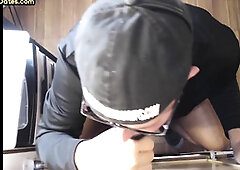 BJ gloryhole amateur gay gets fucked till cum in mouth