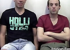 Naughty gay group loves ball licking and hairy cock sharing