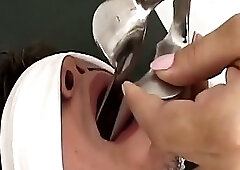 Young Guy Ass Fucked with Condom by Tranny Nurse Cumming in Mouth