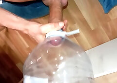 The Stud With The Big Cock Is Eager To Fuck An Ass, Cumshot In The Mouth Of The Bottle !