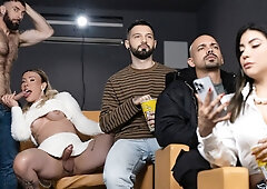 Scott Carter can't resist Babi Honey's charms at the cinema, leading to a public sex with lots of naughty fun!