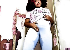 Overweight Black Large Booty Pee Desperation Accident