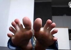 Crushed under giantess goddess's BIG feet (crushing, trampling, POV trample, perfect feet, soles)