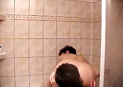Short haired astonishing mother i'd like to fuck blond takes control in shower instead of washing