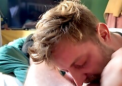 British couple Glenn and Sonny get messy with some cock sucking action