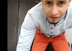 Nasty Latino fucks his asshole with his wet fingers