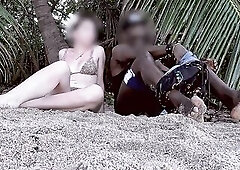 Sun and beach, the guide bangs me doggy position whilst everybody can watch us, that guy cums in my snatch after this valuable interracial bang