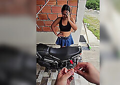 After the party, the babe waits for the Uber and I convince her to go to my house.