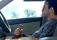 BarebackLatinoz - Young Lucas jerks off and Prescott in car