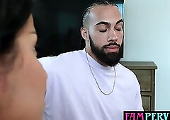 Busty Middle Eastern teen stepsis lost challenge and rode stepbro