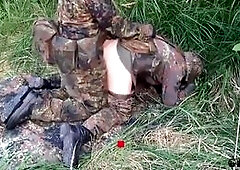 German Military Men Go Wild Outdoors