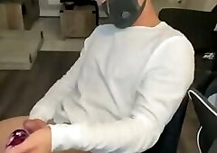 Young korean with a fleshlight