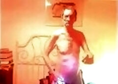 nude in bedroom during the night