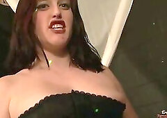 Stripper girl was very good this year so cosplay santa will give her a gift