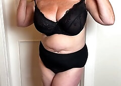 Undressing, bbw mom, day