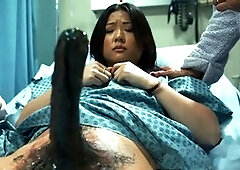 Taboo Asian cherry Lulu Chu drained by stepmom Penny Barber and Dr. Sophia Locke with alien cock!