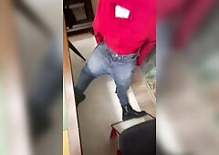 The guy's jock got hard in my booty