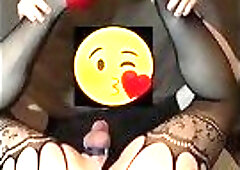 Sissy rear dick cumshot on bed