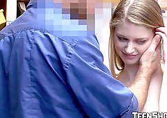 stunning teenie perp banged rougly to avoid felony charge