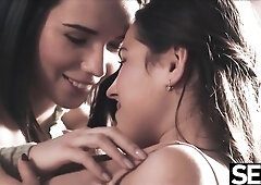 Watch her tits jiggle as her Girlfriend licks her wet muff