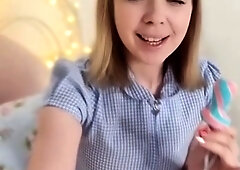 Cute teen anne solo anal masturbation