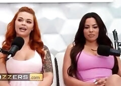 Brazzers - hot trio Luna Star, sinatra monroe & ricky accomplish the podcast & head to the sofa for a steamy threeway
