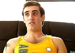 Hairy gay handjob with cumshot