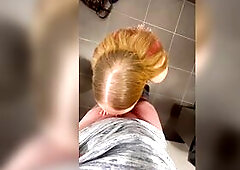 Step mamma flashes step son and asks him to cum over her face in disabled toilets