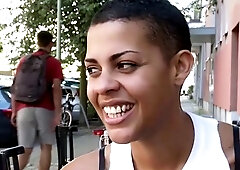 Ebony inexperienced showcases off ginormous natural tits
