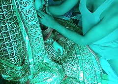 Indian bride explores intimacy on her wedding night with her husband