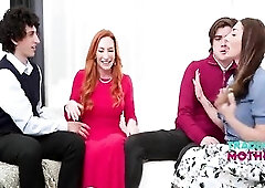 Sexy MILFs Exchange Stepsons To Give 'em Raunchy Experience