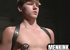 Bondage slut Dakota Wolfe takes on rough anal and clamp torment