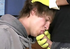 Gay play with a plumber