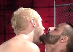 Raging Stallion: Spit together with hairy american bodybuilder