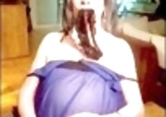 Dianasoumise teases in her underwear with a wire at the bottom of her thighs