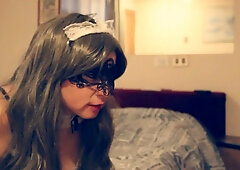 Chilean beauty flaunts her thick curves in maid outfit before riding reverse cowgirl