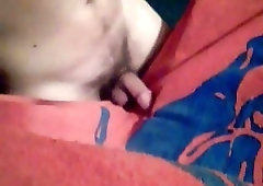 Guy Rubbing Dick Against The Towel