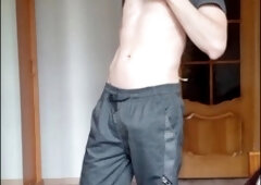 scally lad with a big cock jerks off