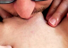 SNATCH EATING CLOSE UP! Licking the love button with the tongue until climax. 4K